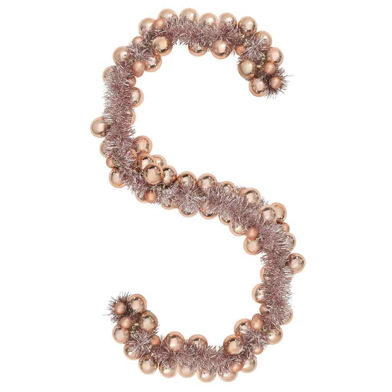 Afbeelding laden in galerijviewer, Vidaxl kerstbal guirlande rose gold 186 cm polystyreen
