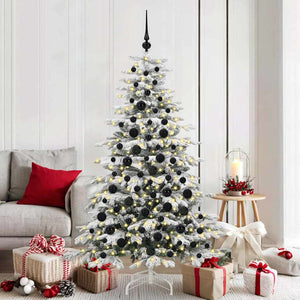 Vidaxl kerstbal set met 300 led 120 pcs zwart kunststof