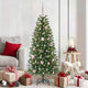 Vidaxl kerstbal set met 150 led 61 pcs roze kunststof