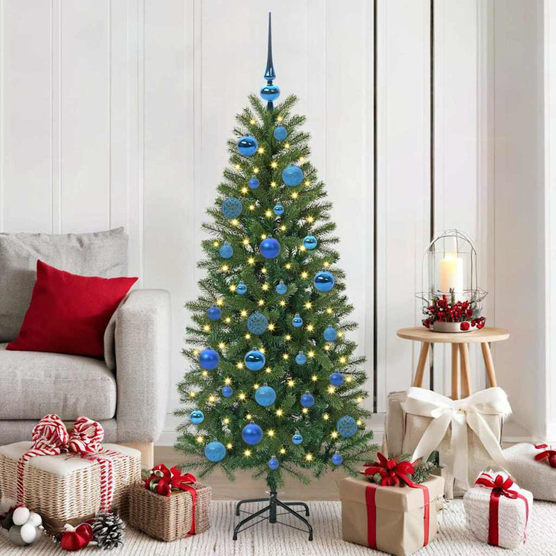 Chargez l'image dans la visionneuse de la galerie, Vidaxl kerstbal set met 150 led 61 pcs blauw kunststof
