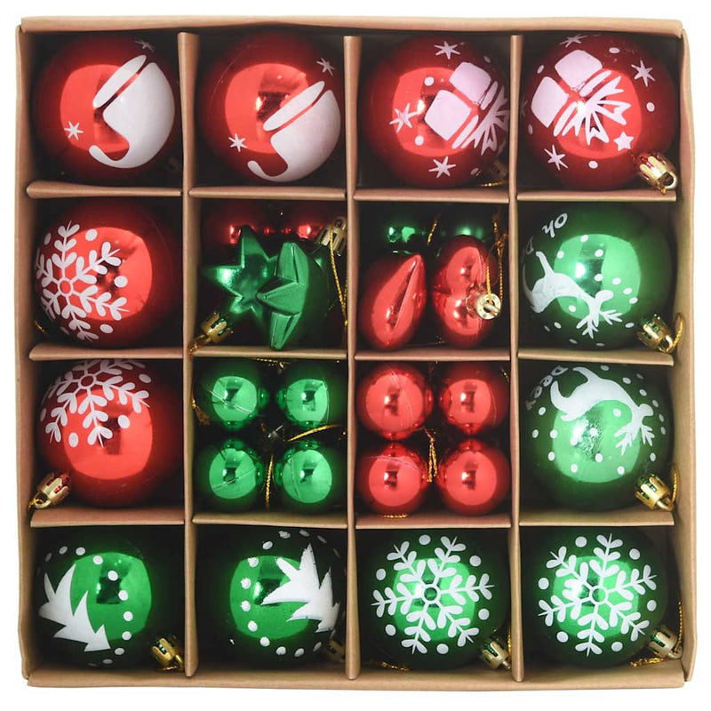 ギャラリービューアに画像をロードする, Vidaxl kerstbal set 40 pcs rood en groen kunststof
