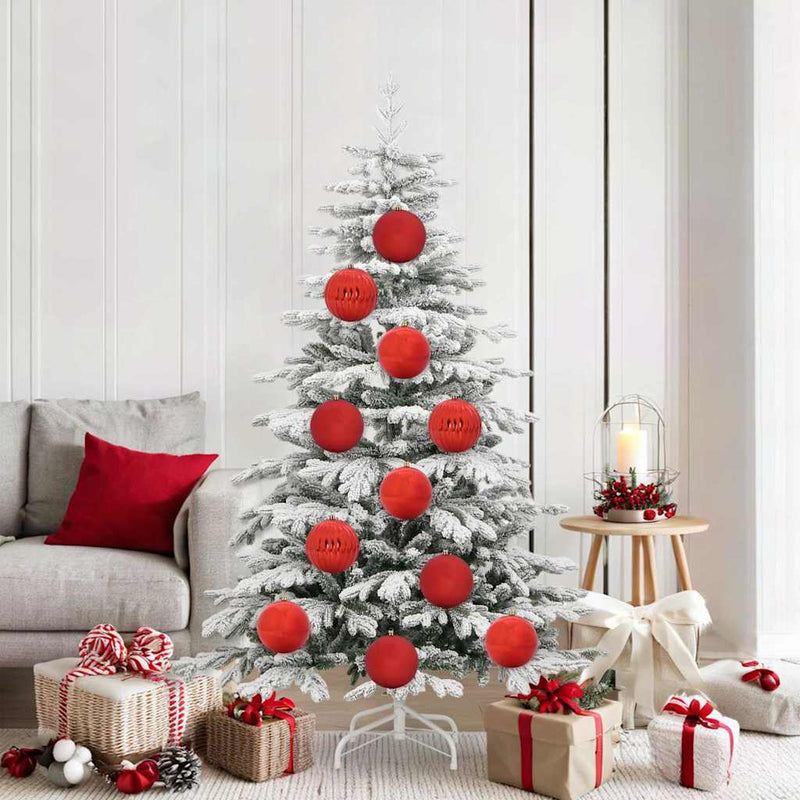 Chargez l'image dans la visionneuse de la galerie, Vidaxl kerstbalset xl 9 pcs rood kunststof
