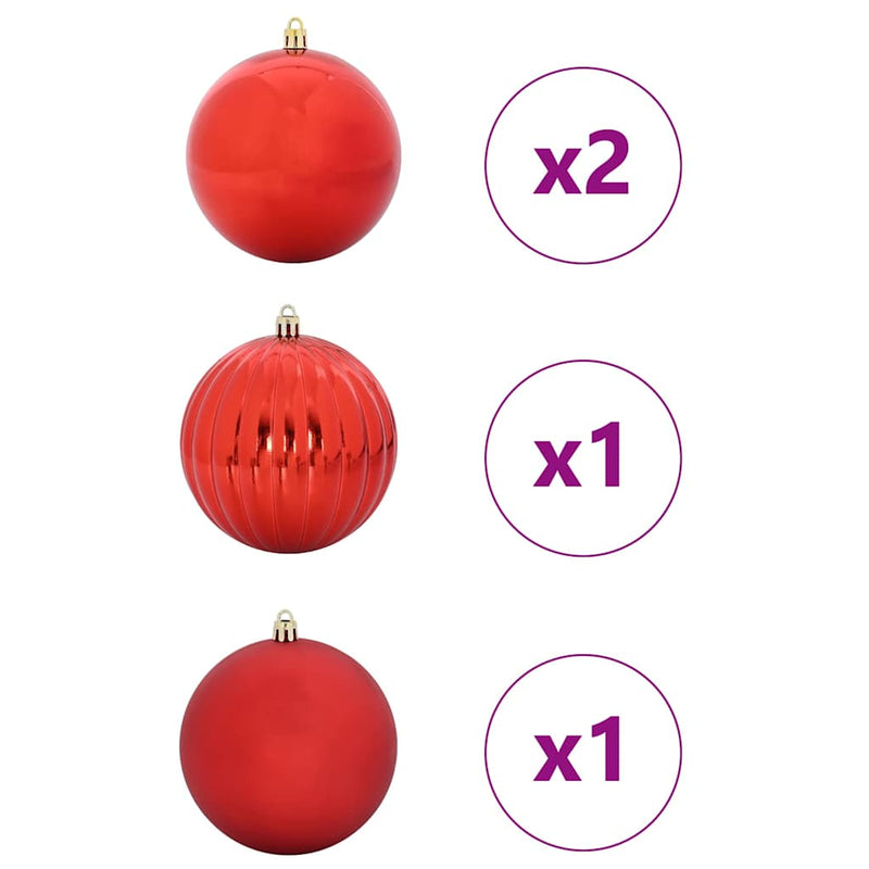 Chargez l'image dans la visionneuse de la galerie, Vidaxl kerstbal set xxl 4 pcs rood kunststof
