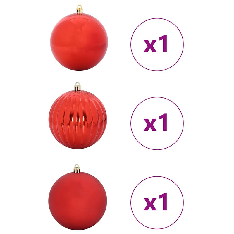 Chargez l'image dans la visionneuse de la galerie, Vidaxl kerstbal set xxl 3 pcs rood kunststof
