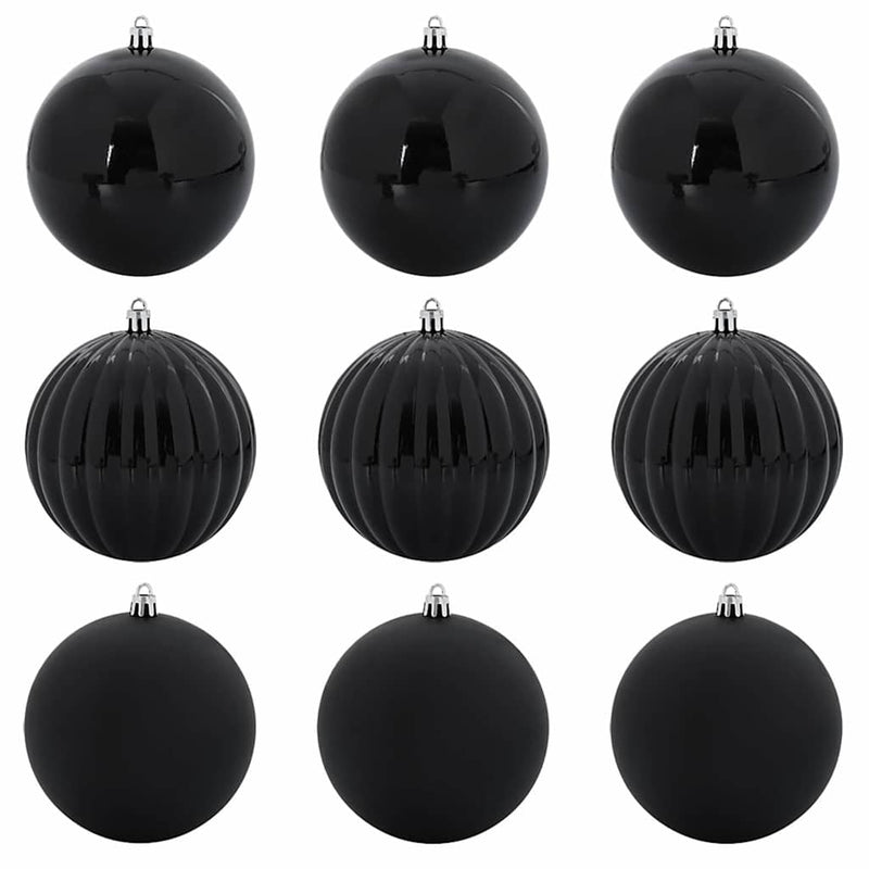 ギャラリービューアに画像をロードする, Vidaxl kerstbal set xl 9 pcs zwart kunststof
