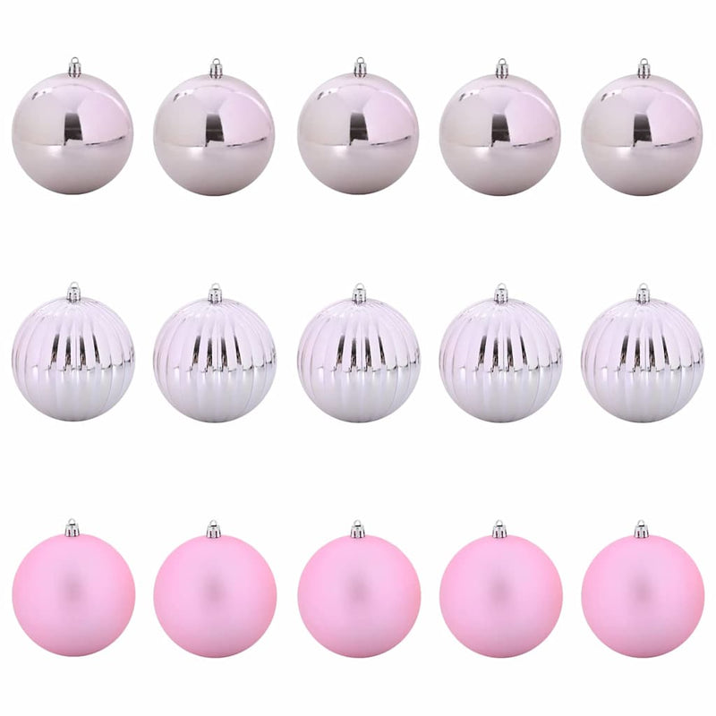 ギャラリービューアに画像をロードする, Vidaxl kerstbalset xl 15 pcs roze kunststof
