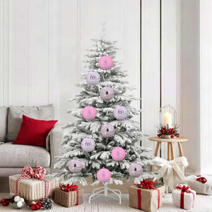 Vidaxl kerstbal set xl 9 pcs roze kunststof