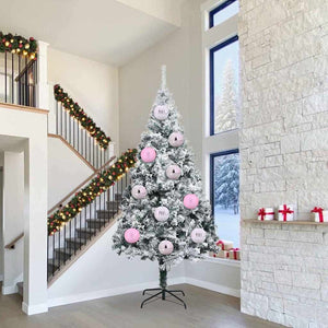 Vidaxl kerstbal set xxl 3 pcs roze kunststof