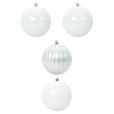Vidaxl kerstbal set xxl 4 pcs wit kunststof