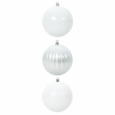 Vidaxl kerstbal set xxl 3 pcs wit kunststof