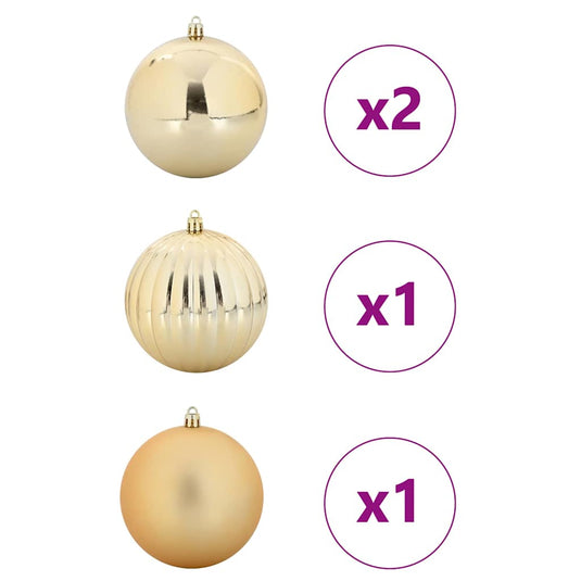 Vidaxl kerstbal set xxl 4 pcs goud kunststof