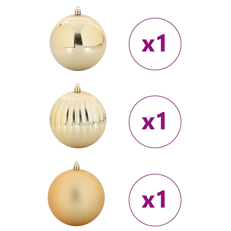 Afbeelding laden in galerijviewer, Vidaxl kerstbal set xxl 3 pcs goud kunststof
