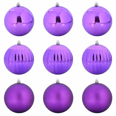 Vidaxl kerstbalset xl 9 pcs lila kunststof