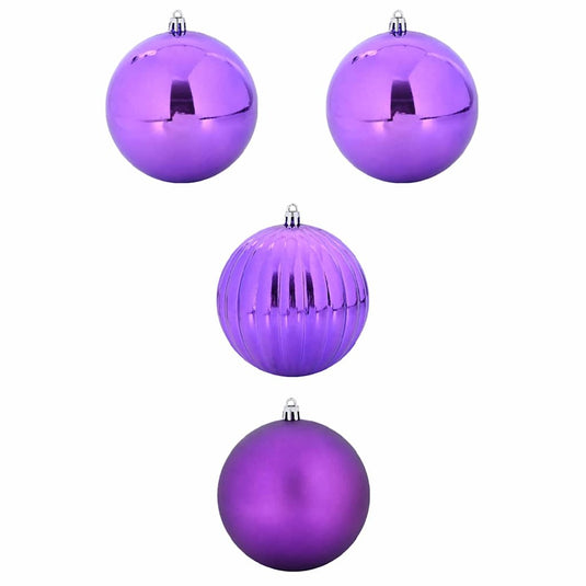 Vidaxl kerstbal set xxl 4 pcs lila kunststof