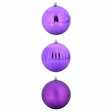 Vidaxl kerstbal set xxl 3 pcs lila kunststof