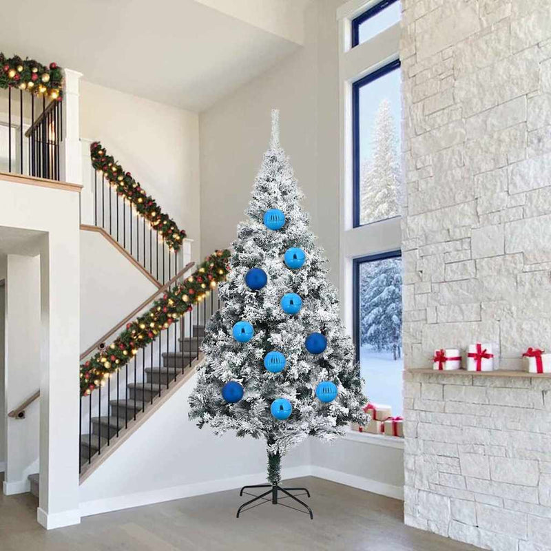Afbeelding laden in galerijviewer, Vidaxl kerstbal set xxl 4 pcs blauw kunststof
