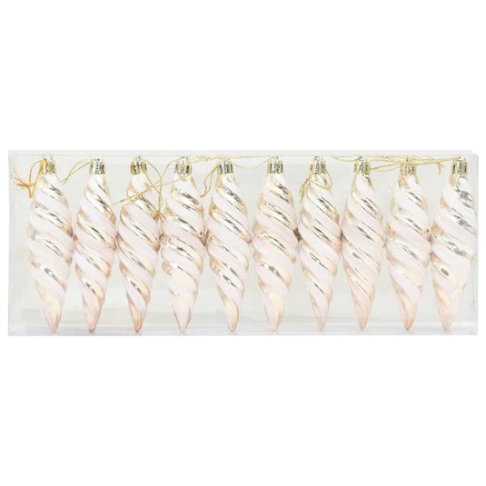 Vidaxl kerst spiralvorm bal 40 pcs champagne kunststof