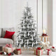 Vidaxl kerst spiralvorm bal 40 st wit 3 x 11 cm kunststof