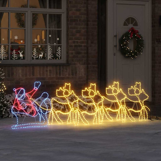 Vidaxl kerstversiering met 1224 led multikleur 69 x 79 cm pvc
