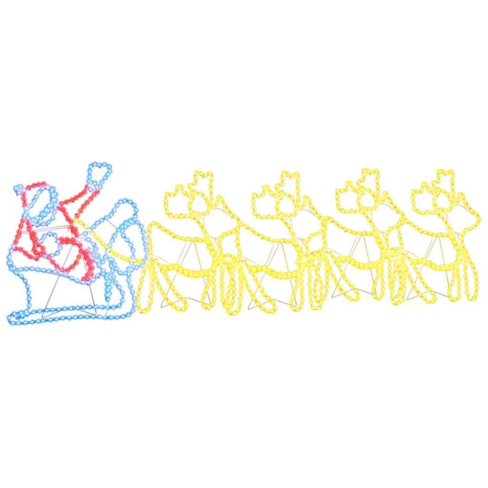 Vidaxl kerstversiering met 1224 led multikleur 69 x 79 cm pvc