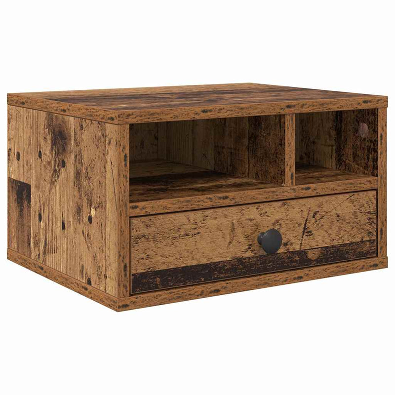 Afbeelding laden in galerijviewer, Vidaxl printerstand met lade oud hout 40 x 32 x 24 cm bewerkt hout
