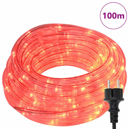 Vidaxl touwenlicht met 2400 led rood 100 m pvc