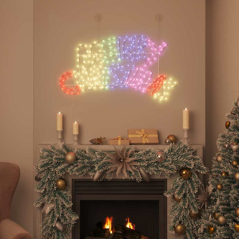 Afbeelding laden in galerijviewer, Vidaxl kerstbord met 240 led multikleur 99,5 x 54 cm pvc
