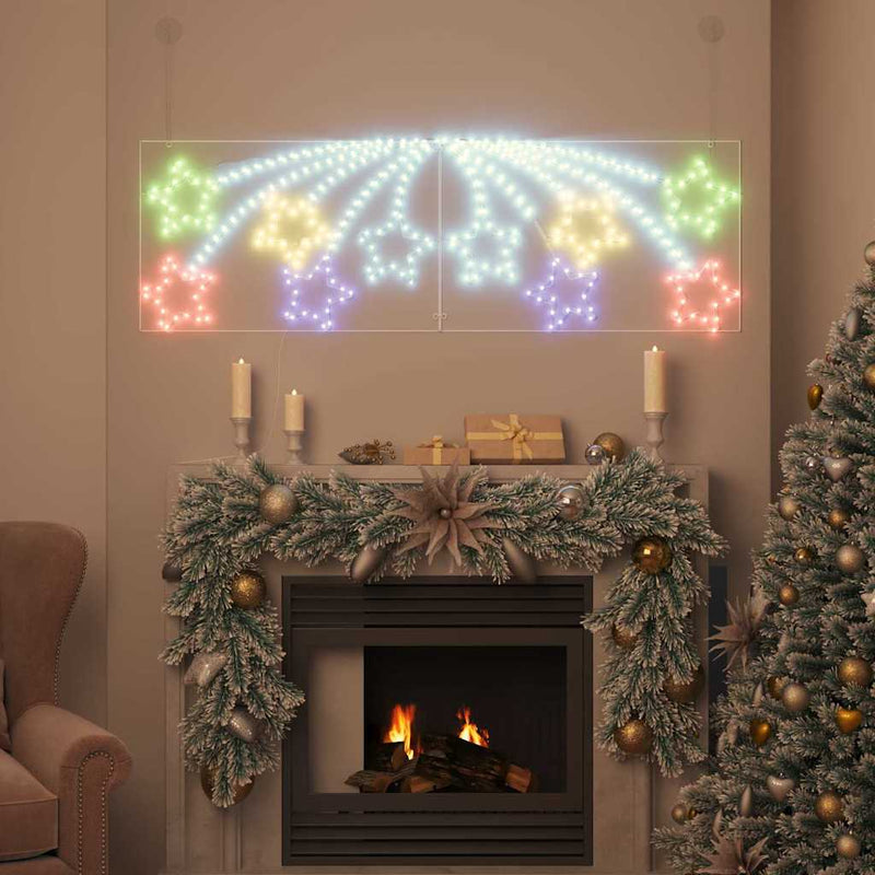 Afbeelding laden in galerijviewer, Vidaxl kerstster met 432 led multikleur 182 x 58 cm pvc
