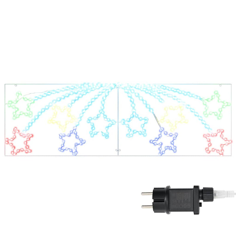 Afbeelding laden in galerijviewer, Vidaxl kerstster met 432 led multikleur 182 x 58 cm pvc
