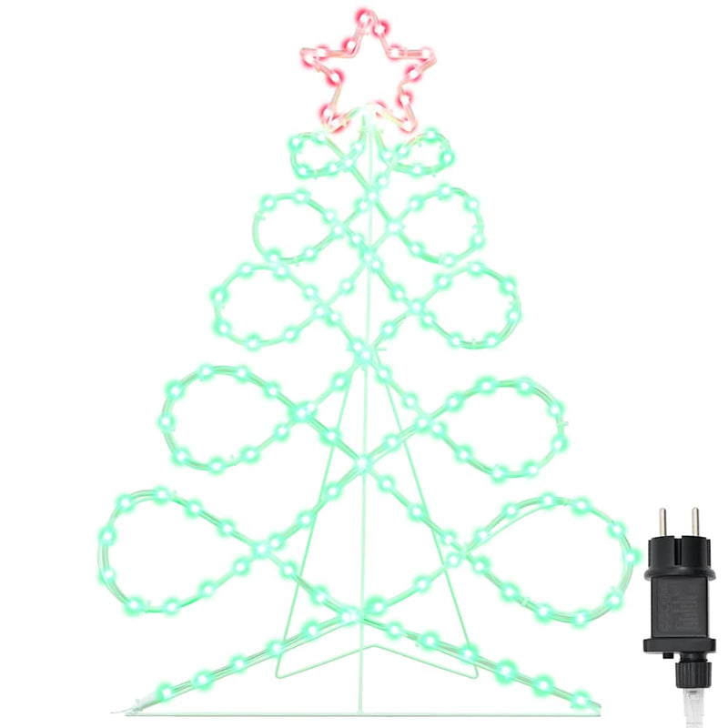 Afbeelding laden in galerijviewer, Vidaxl kerstboomvormige lamp met 144 led multikleur 78 x 58 cm pvc
