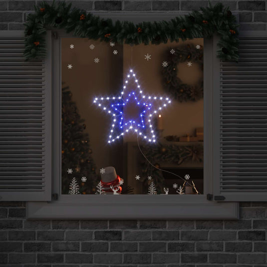 Vidaxl kerstster met 72 led koud wit 51,5 x 50 x 0,65 cm ijzer