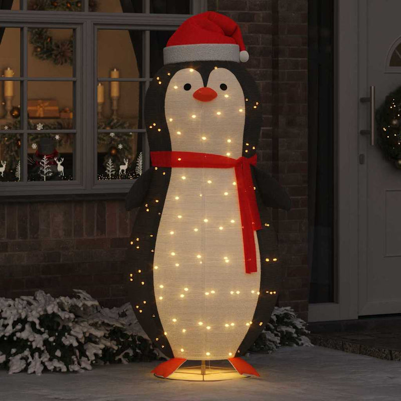 Afbeelding laden in galerijviewer, Vidaxl sneeuw pinguïn figuur met 600 led warmwit 78 x 178 cm stof

