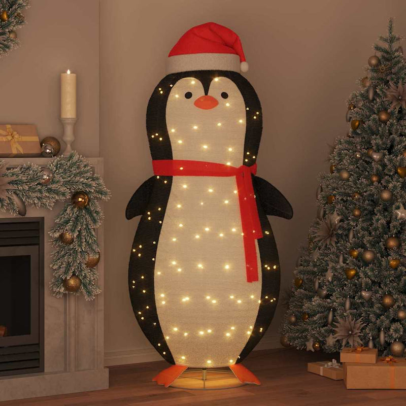 Afbeelding laden in galerijviewer, Vidaxl sneeuw pinguïn figuur met 600 led warmwit 78 x 178 cm stof
