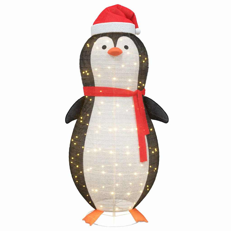 Afbeelding laden in galerijviewer, Vidaxl sneeuw pinguïn figuur met 600 led warmwit 78 x 178 cm stof
