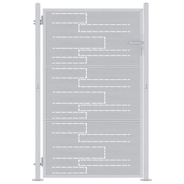 Vidaxl tuinpoort met slot zilver 100 x 125 cm roestvrij staal