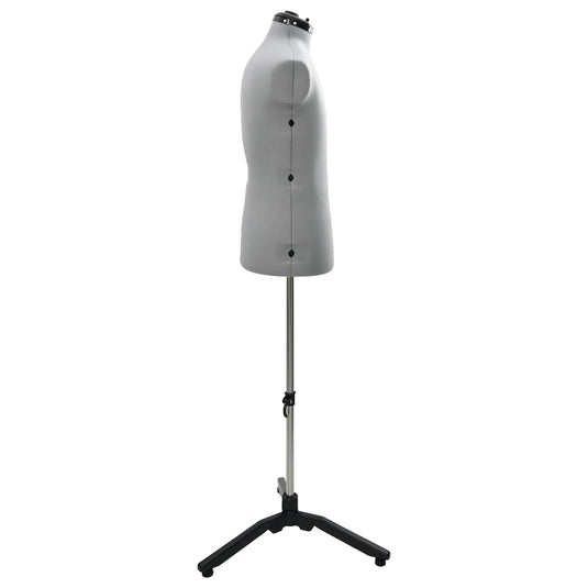 Vidaxl verstelbare jurk vorm vrouwelijk grijs 37.5-45.5 inch stof