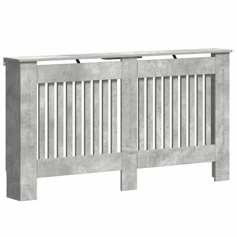 Chargez l'image dans la visionneuse de la galerie, Vidaxl radiatorafdekking beton grijs 152 x 19 x 81,5 cm bewerkt hout
