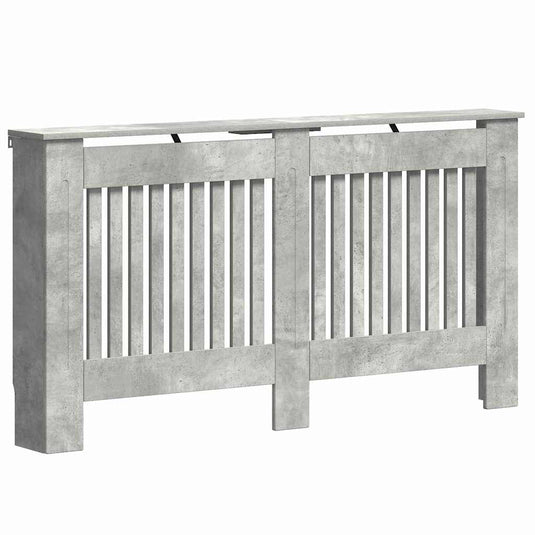 Vidaxl radiatorafdekking beton grijs 152 x 19 x 81,5 cm bewerkt hout