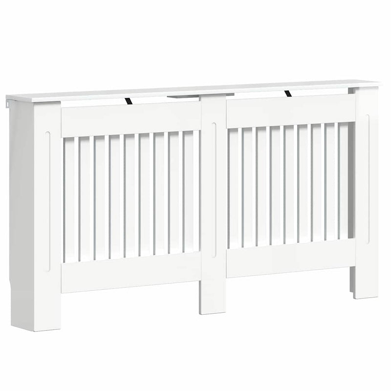ギャラリービューアに画像をロードする, Vidaxl radiatorafdekking hoogglans wit 152 x 19 x 81,5 cm bewerkt hout
