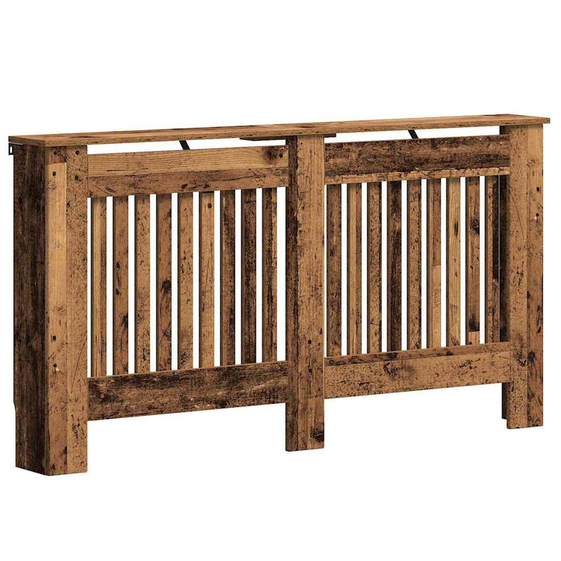Chargez l'image dans la visionneuse de la galerie, Vidaxl radiatorafdekking oud hout 152 x 19 x 81,5 cm bewerkt hout
