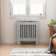 Vidaxl radiatorafdekking beton grijs 78 x 19 x 81,5 cm bewerkt hout