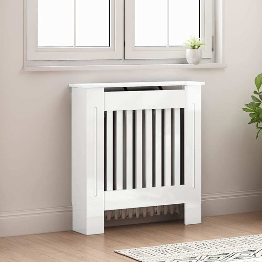 Vidaxl radiatorafdekking hoogglans wit 78 x 19 x 81,5 cm bewerkt hout