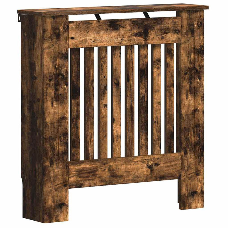 ギャラリービューアに画像をロードする, Vidaxl radiatorafdekking gerookt eiken 78 x 19 x 81,5 cm bewerkt hout
