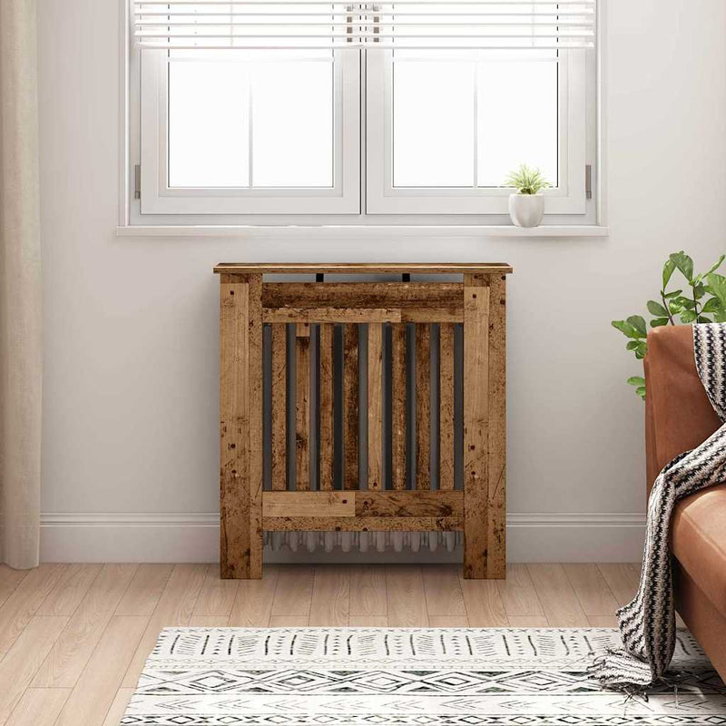 ギャラリービューアに画像をロードする, Vidaxl radiatorafdekking oud hout 78 x 19 x 81,5 cm bewerkt hout
