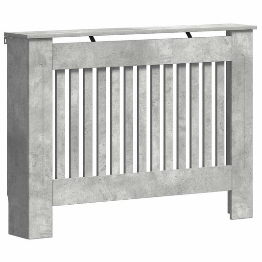 Vidaxl radiatorafdekking beton grijs 112 x 19 x 81,5 cm bewerkt hout