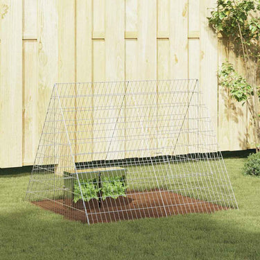 Vidaxl konijnenkooi zilver 215 x 100 x 85 cm gegalvaniseerd staal