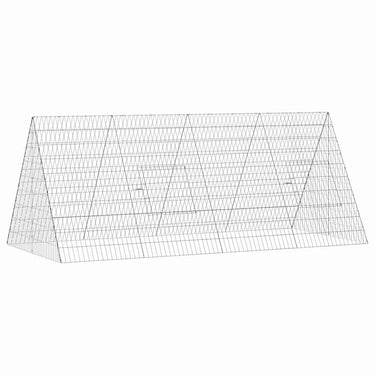 Vidaxl konijnenkooi zilver 215 x 100 x 85 cm gegalvaniseerd staal