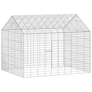Vidaxl konijnenkooi zilver 400 x 78 x 78 cm gegalvaniseerd staal
