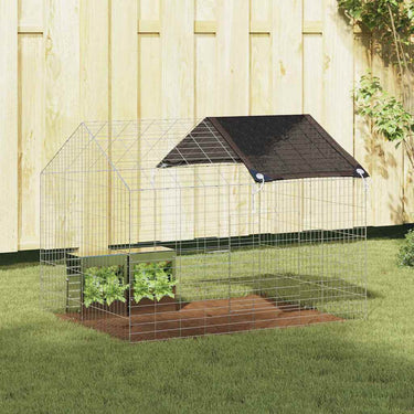 Vidaxl konijnenkooi zilver 400 x 78 x 78 cm gegalvaniseerd staal