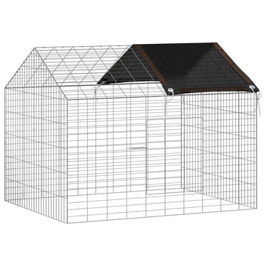 Vidaxl konijnenkooi zilver 400 x 78 x 78 cm gegalvaniseerd staal